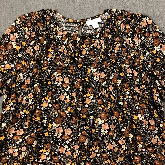 J. JILL Floral Cottagecore long sleeve flowy top size XS - Picture 2 of 9